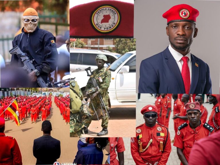 MILITARY CLOTHING: the NUP red overall and beret, a political battlefield