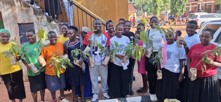 ENVIRONMENTAL CONSERVATION:  Abasoga Nseete Students Association UCU plants trees in Jinja schools to curb climate change